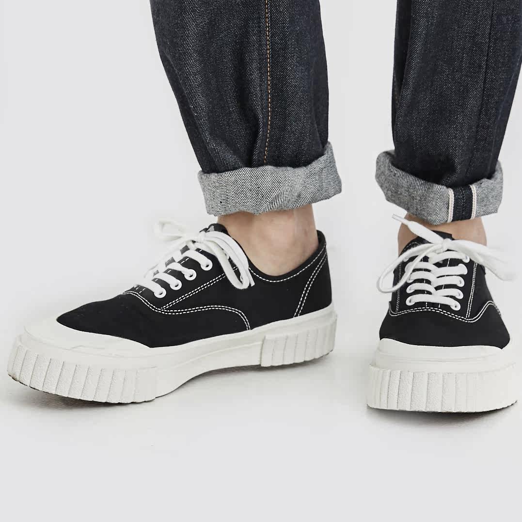 拒绝基本精选2017夏季新品低帮硫化条帆布鞋男女款经典包边休闲鞋