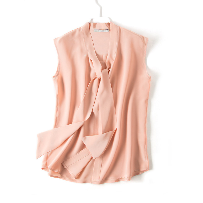 热销女装飘带衬衣