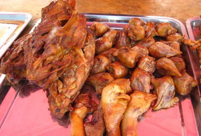 天津来子熏鸡店北京熏鸡头1斤500g现做北京可闪送顺丰发全国