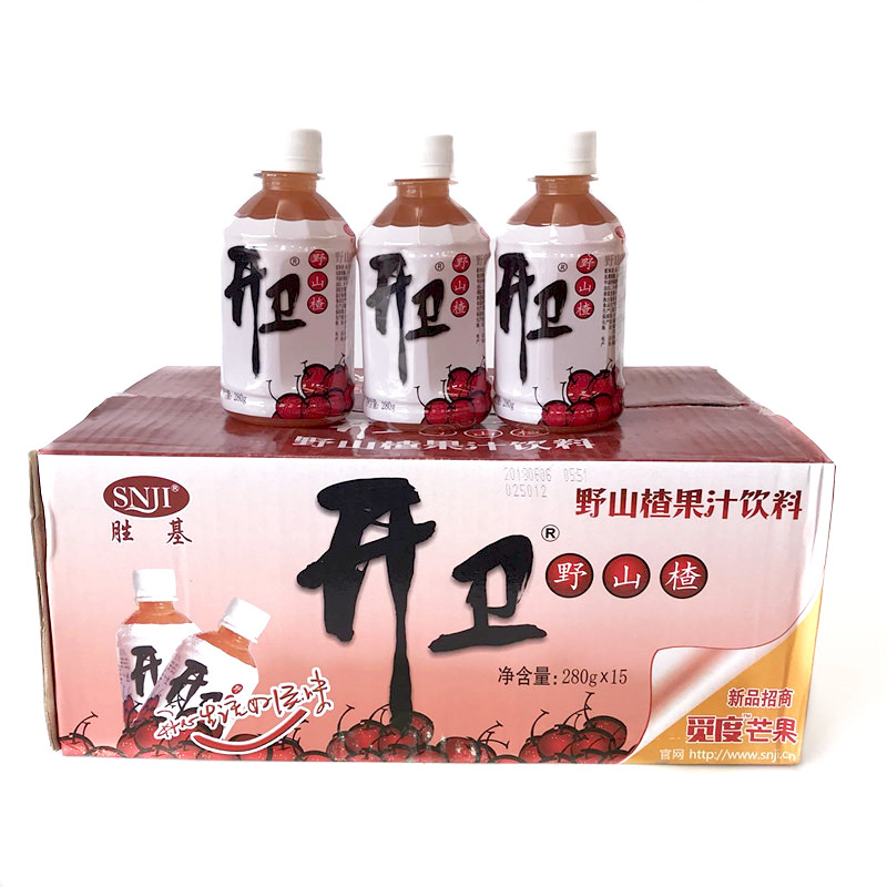 热销德宝蜂蜜果酱14g_胜基开卫野山楂饮料 果浆山楂汁 开胃饮料280g*