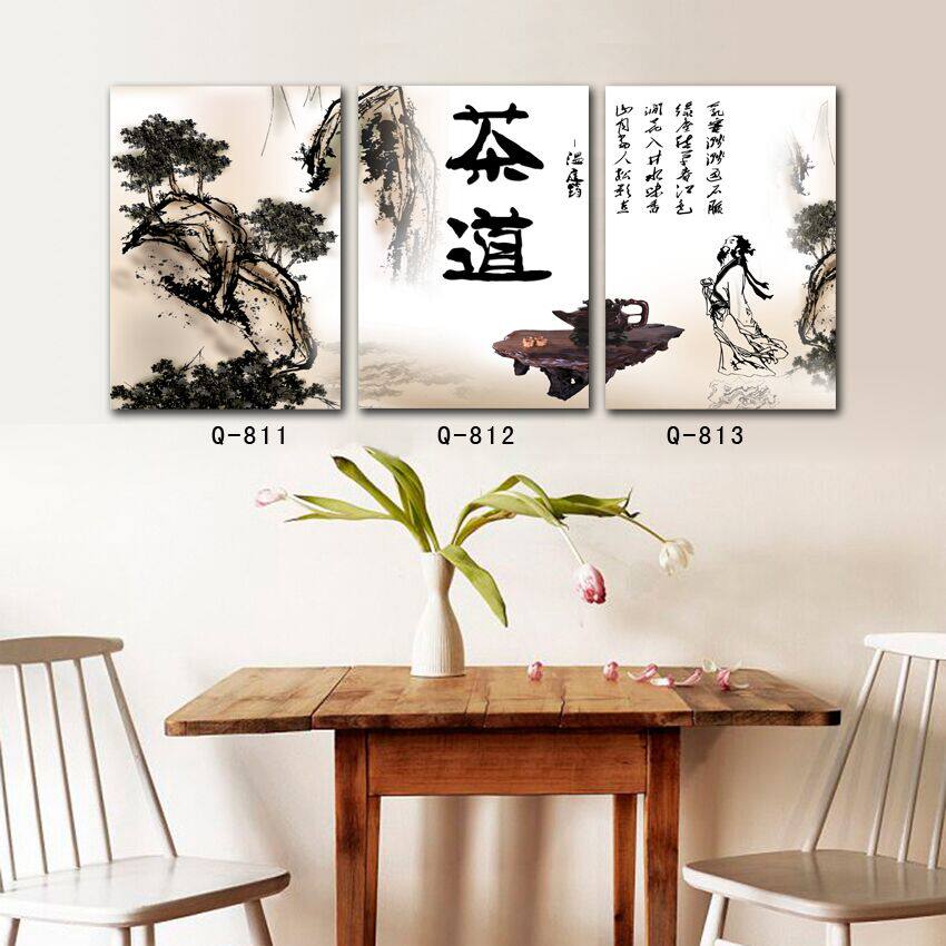 挂画 装饰画 无框画_茶楼装饰画茶室挂画茶馆茶叶店中式壁画茶文化