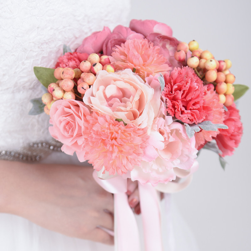 结婚手捧花传统球形