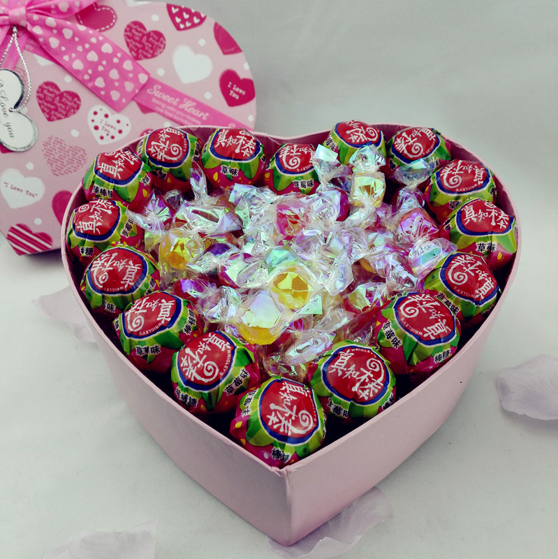包邮 真知棒糖果礼盒装棒棒糖节日生日送男女友礼物多彩糖礼盒   现价