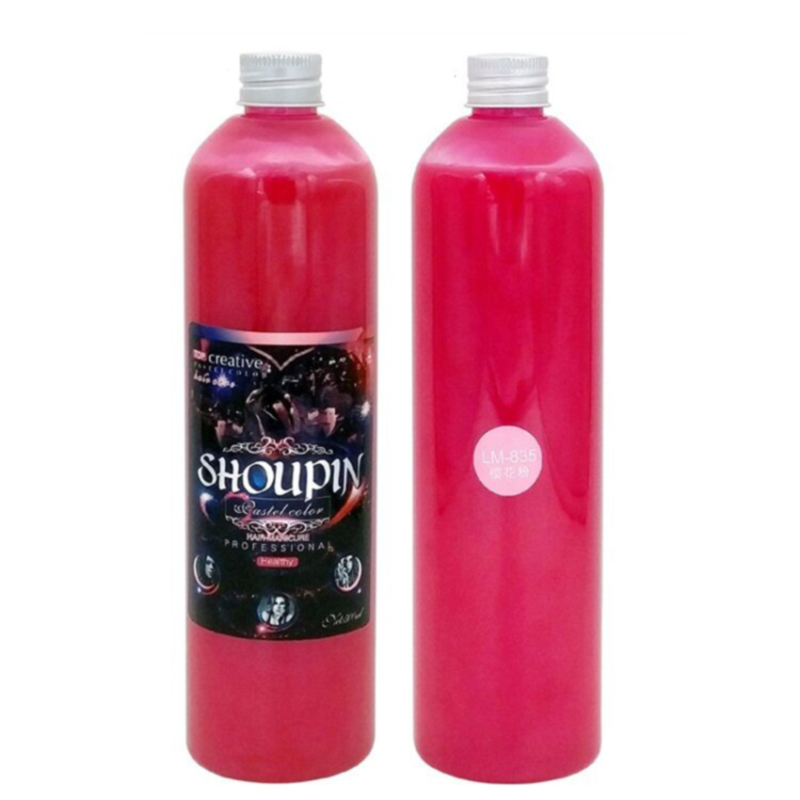 抖音樱花粉染发剂潮色淡粉色浅粉红色清水打蜡