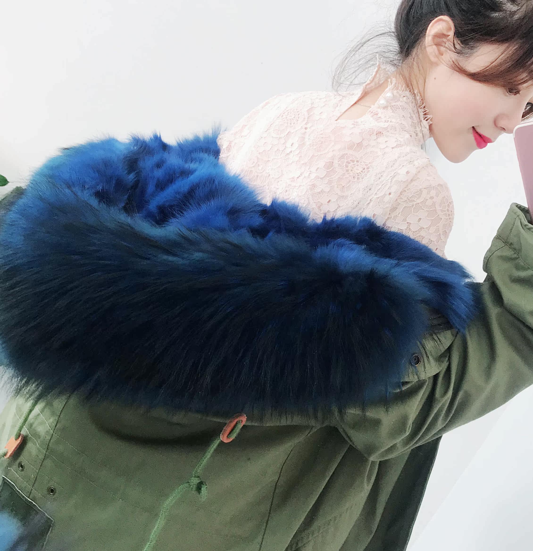 冉小兔mini派克服皮草外面套