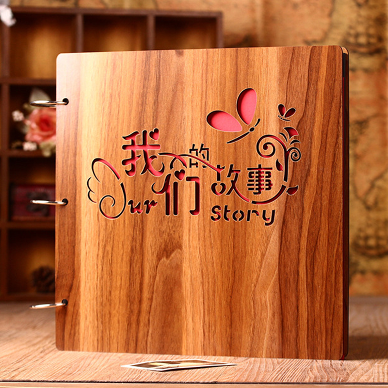 相册diy手工 木质