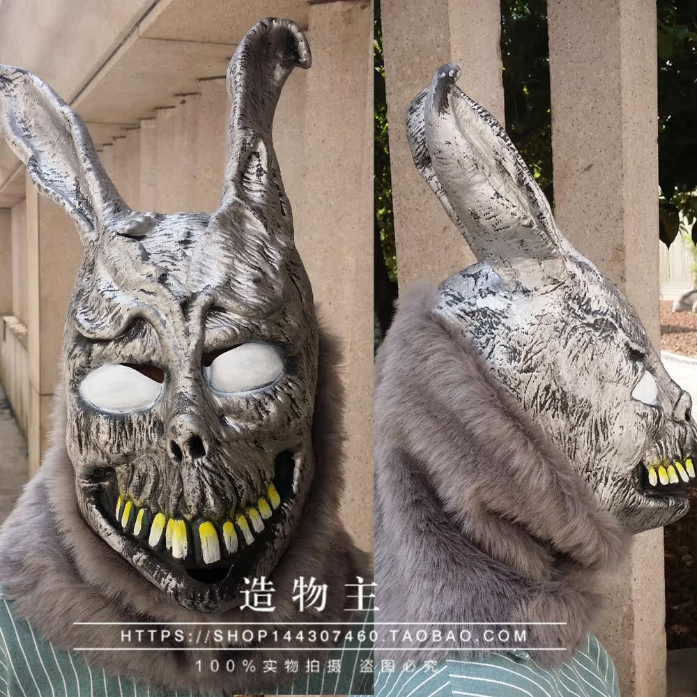 特价面具头套_电影死亡幻觉邪恶兔子cosplay面具鬼节万圣节派对鬼屋