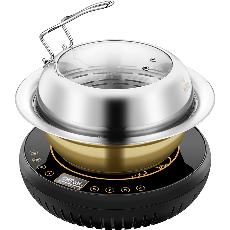 尚蒸鼎家用海鲜蒸汽火锅 海鲜蒸汽锅 极速多功能养生电蒸锅