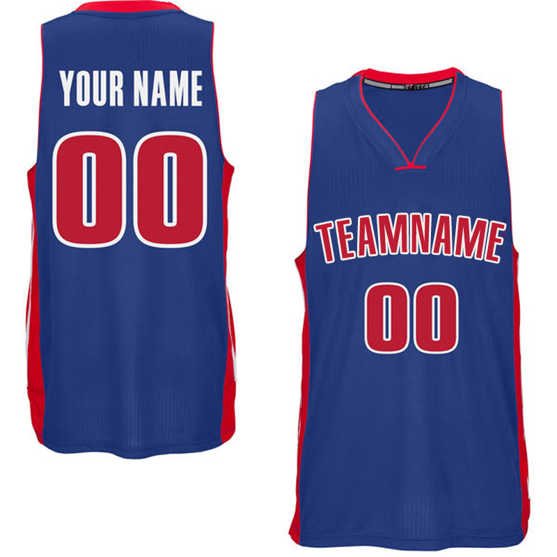 活塞版拉希德本华莱士比卢普斯普林斯汉密尔顿麦迪蓝色篮球服球衣