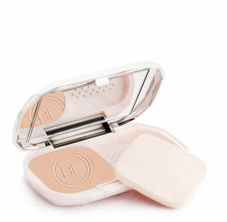 蓝色之恋高清粉饼10g清爽定妆修容粉遮瑕干湿两用专柜