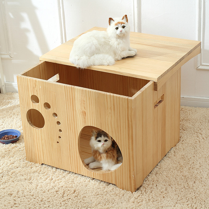 泰迪狗窝四季通用实木宠物狗床 夏季狗狗房子宠物猫屋