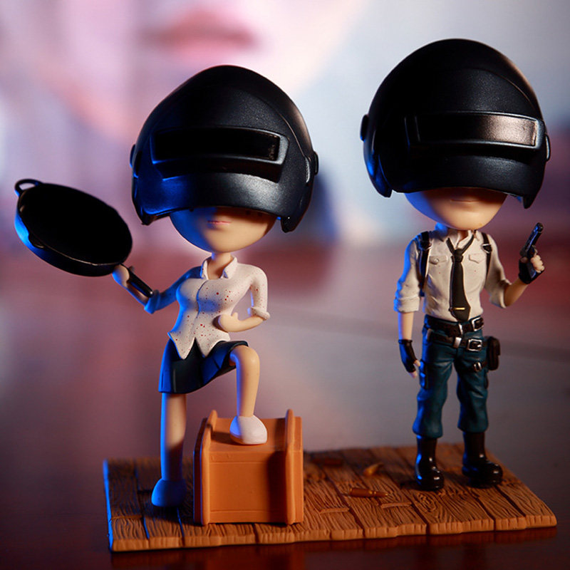 公仔摆件 人物_q版绝地求生刺激战场吃鸡人物模型手办可动公仔车载