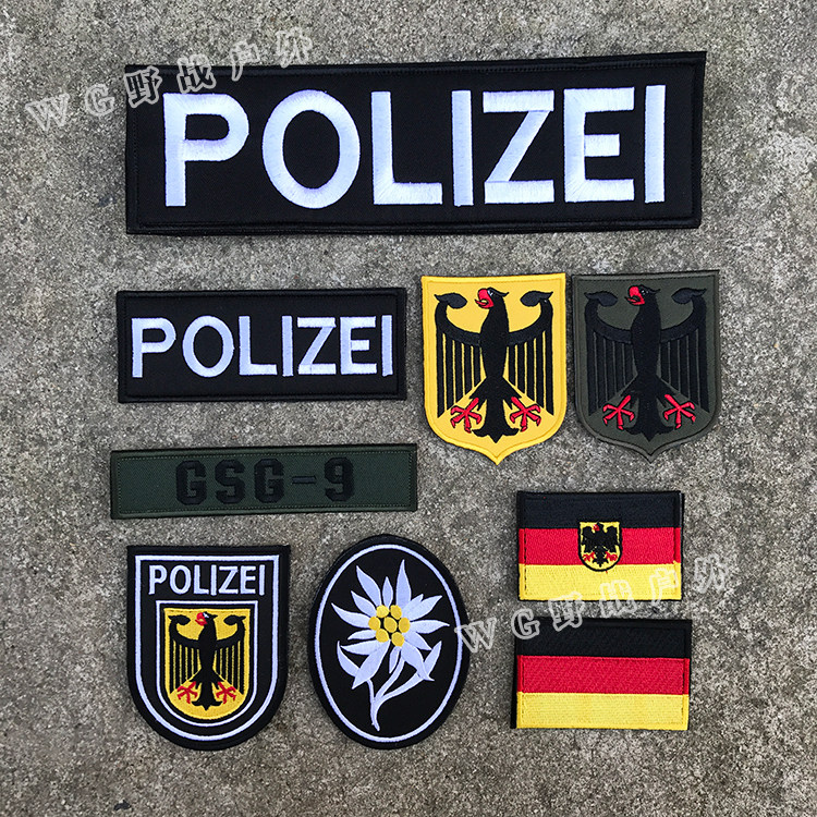 热销北面美国国旗_德国国旗臂章 彩虹六号干员polizei刺绣魔术贴章