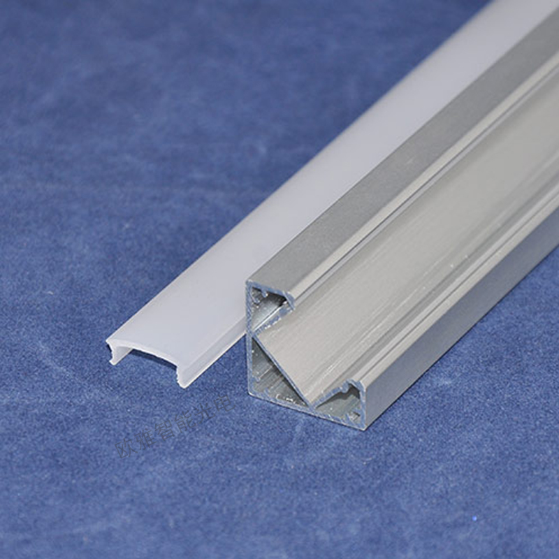 v型槽 led硬灯条灯带通用槽橱柜货架专用直角铝合金卡槽18.5*18.