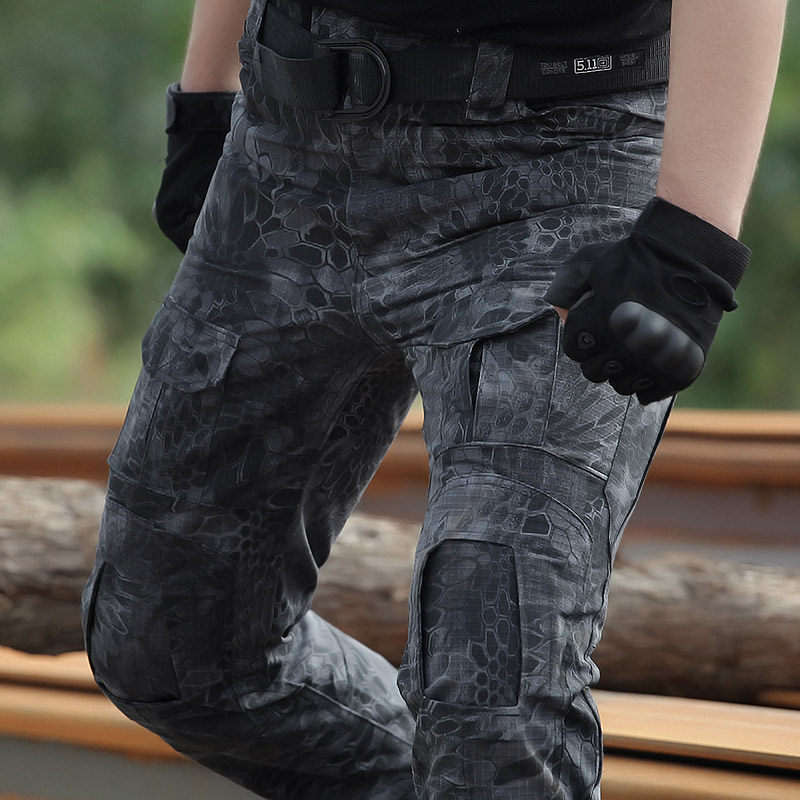 正品军迷长裤美军特种兵作战裤蟒纹迷彩军裤男执政官战术裤宽松春