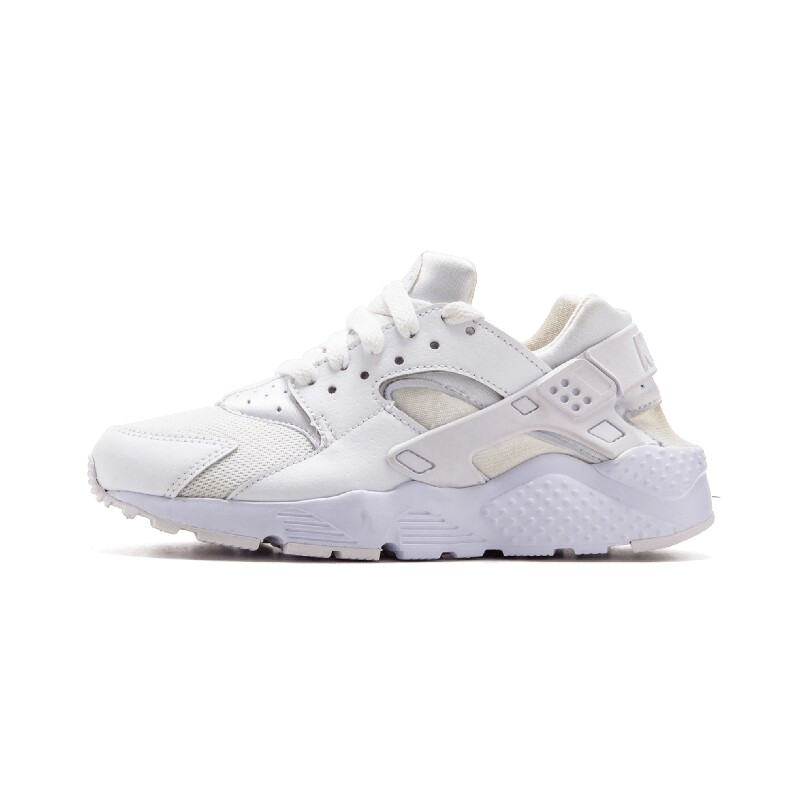 耐克运动鞋华莱士_nike huarache run gs 耐克华莱士 纯白跑步运动鞋