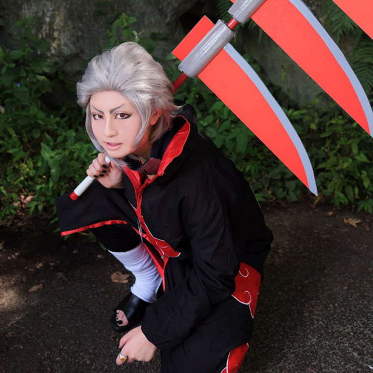 特价火影忍者护额_火影忍者衣服三台飞段红云袍披风晓组织cosplay服装