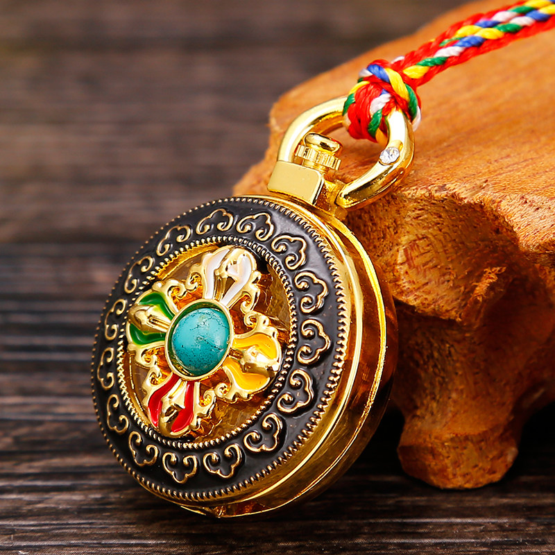 包邮 尼泊尔手工彩绘十字吉祥 金刚杵嘎乌挂坠圆形嘎乌盒吊坠密宗法器
