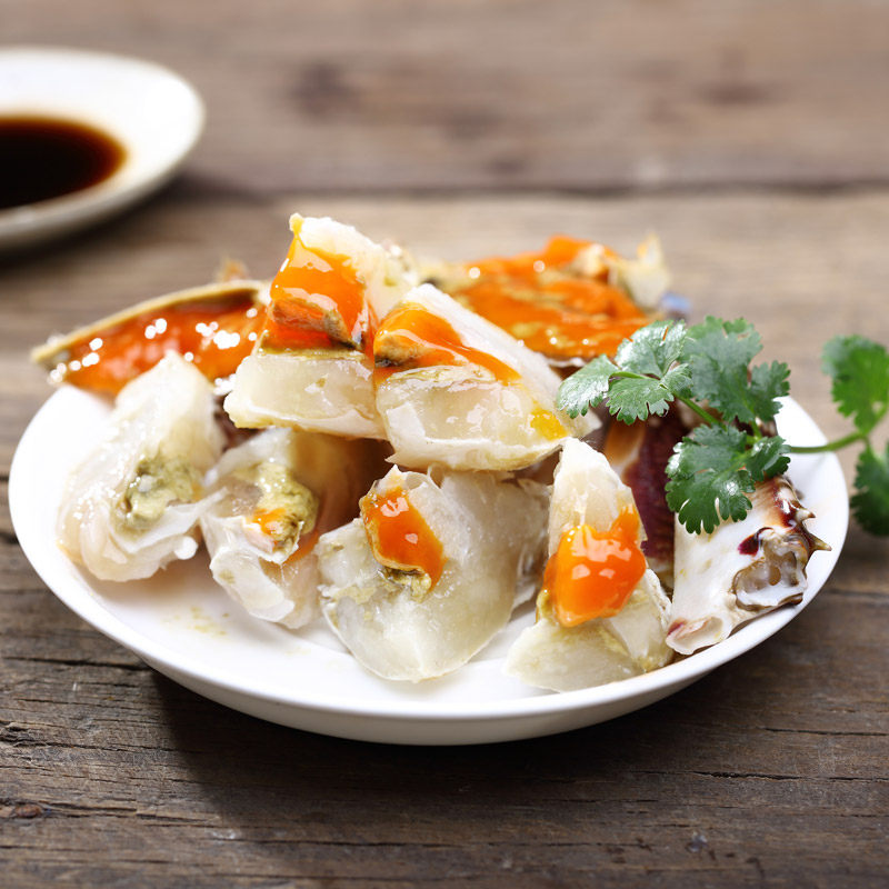 咸蟹红膏呛蟹醉蟹即食红膏蟹梭子蟹宁波舟山海鲜特产炝蟹蟹糊蟹酱