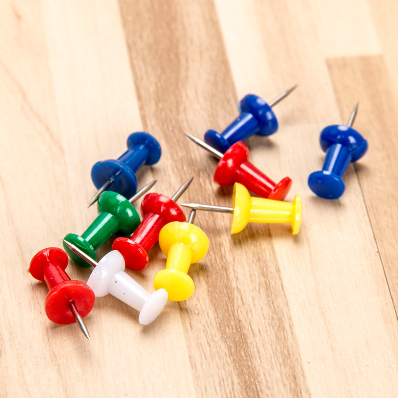 热销大头钉_得力图钉按钉加长可钉墙小图钉彩色工字钉卡通创意照片画