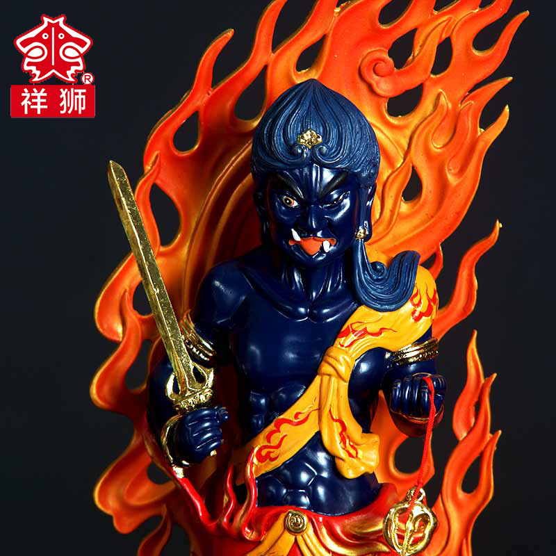 淘运阁不动明王琉璃金身法像摆件 属鸡人本命佛不动尊菩萨佛像