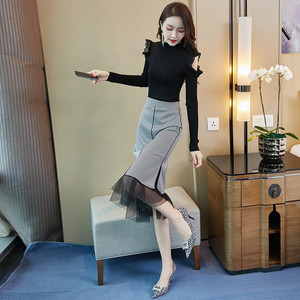 春秋连衣裙女2019新款洋气春装套装女神范御姐套装裙两件套裙子潮