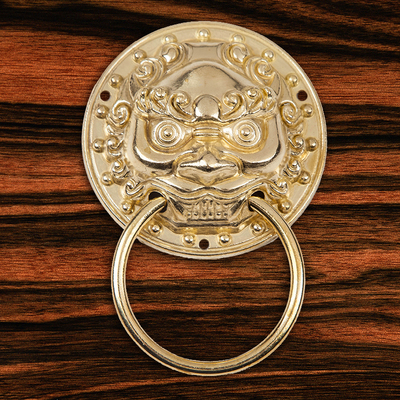 中式仿古门环古铜大门拉手拉环复古铜把手风水兽头门