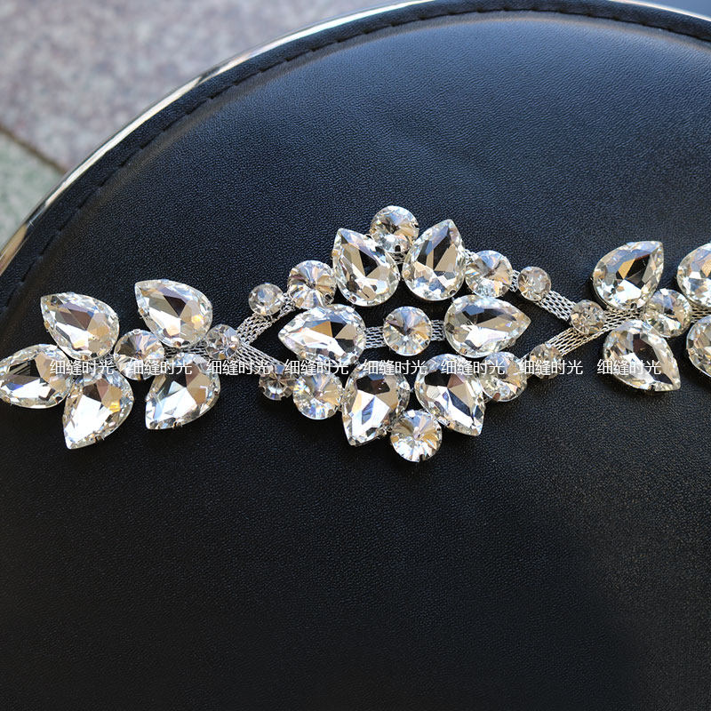 婚纱腰带装饰品玻璃亮钻手工diy成品钻链条 服装衣服装饰辅料优惠券