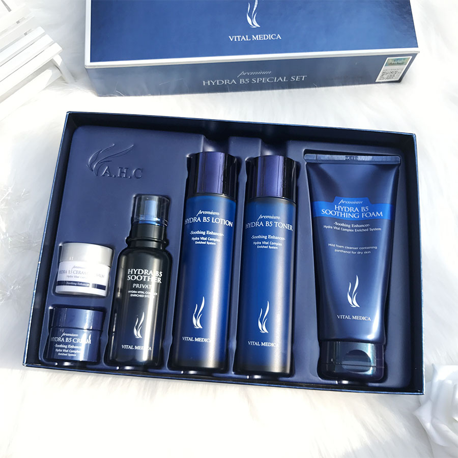 韩国正品 ahc premium hydra b5玻尿酸水乳套 高端保湿b5特别套盒