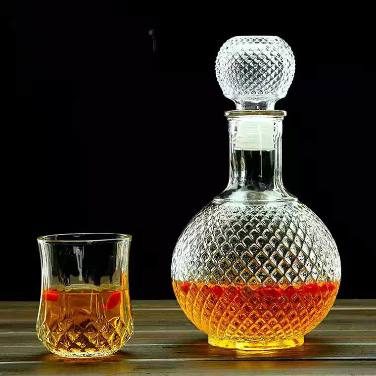 家用葡萄酒醒酒器创意个性带把加厚分酒器欧式装红酒容器