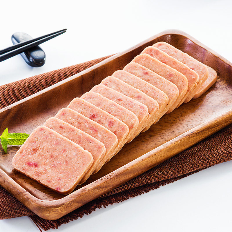 宾西清真牛肉风味午餐肉310g火锅火腿肠即食早餐三明治罐头肉包邮