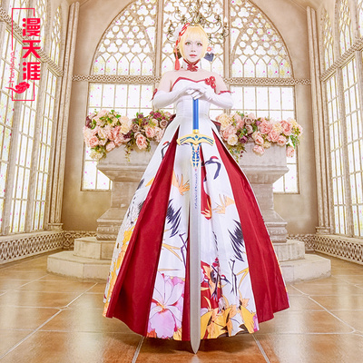saber吾王仙鹤礼服cos婚纱cosplay服fate新年特典和风花嫁cos服女