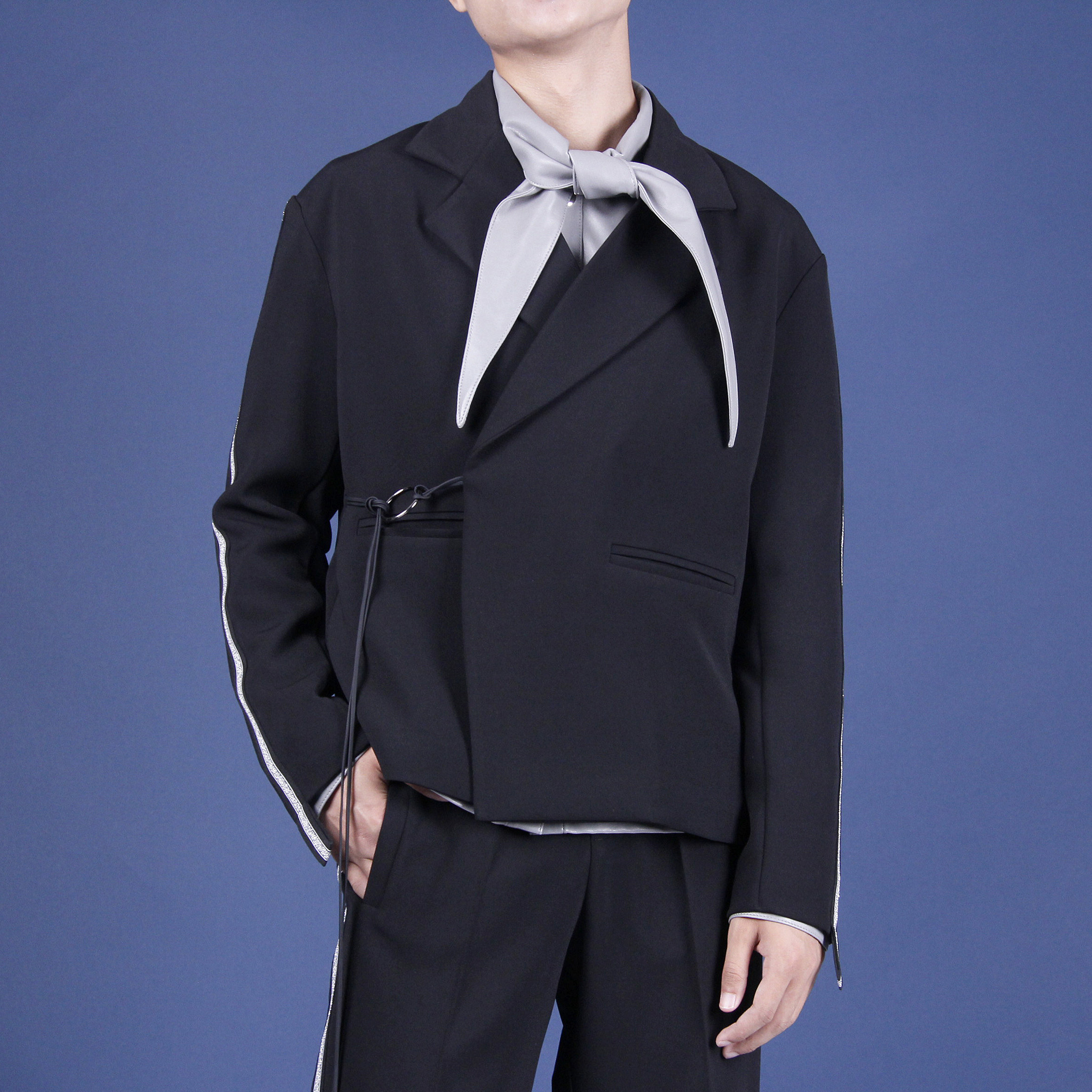 le trottoir 17fw reversed suit 反做包边撞色劈缝包边西装外套