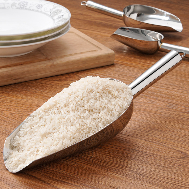 不锈钢冰铲干果铲小铲子面粉大米饲料粮食铲子茶叶铲多用食品铲子