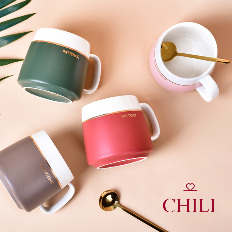 chili创意简约杯子陶瓷马克杯咖啡杯早餐牛奶