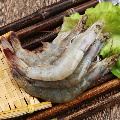 山东 烟台虾4斤装海鲜大虾 鲜活鲜冻海捕青虾南美虾野生冰冻白虾年货