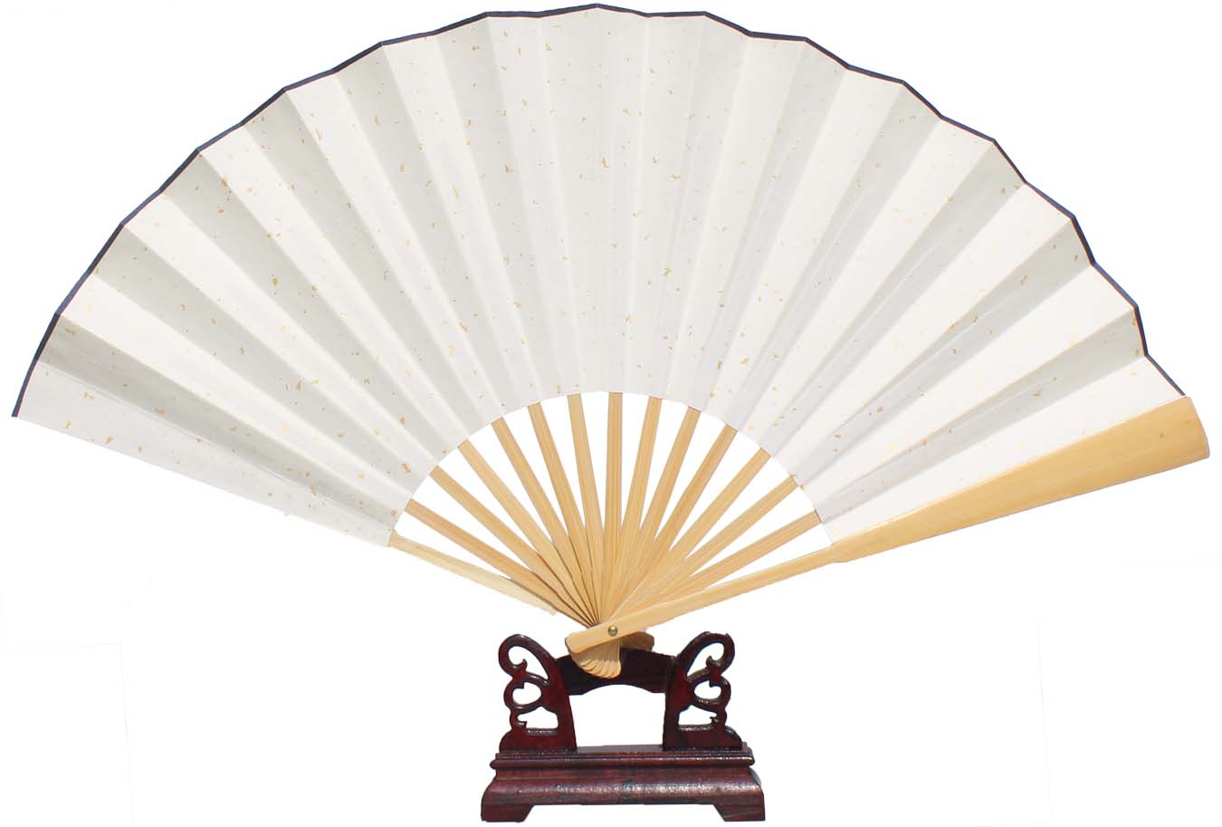 空白纯手工熟宣纸扇 手裱宣纸面折扇子 工笔画专用书画熟宣纸扇面