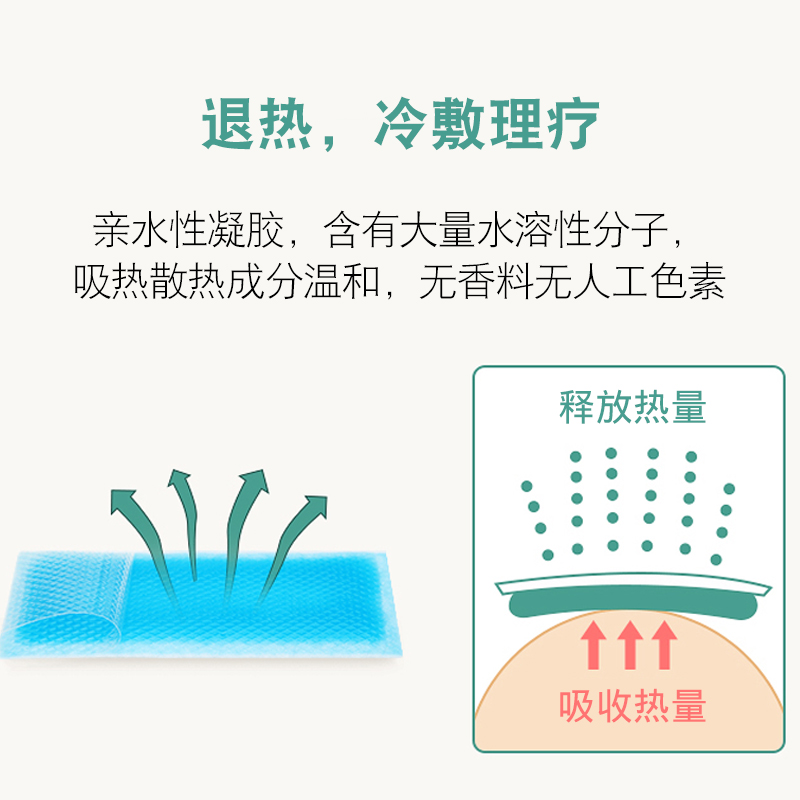 润本婴儿退热贴儿童退烧冰袋宝宝冰凉贴成人物