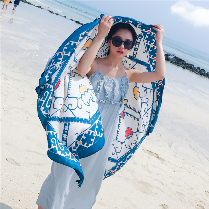 秋老虎马上来了, 赶紧去准备防晒丝巾吧