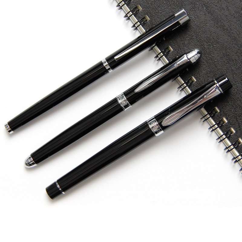 宝克金属中性笔宝珠笔0.5mm/0.7mm商务签字笔可刻字定制logo黑色