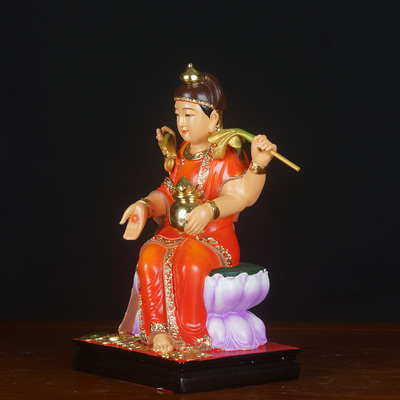 12寸大吉祥天女像 吉祥天母 财富女神 神像玻璃钢东南亚佛像摆件