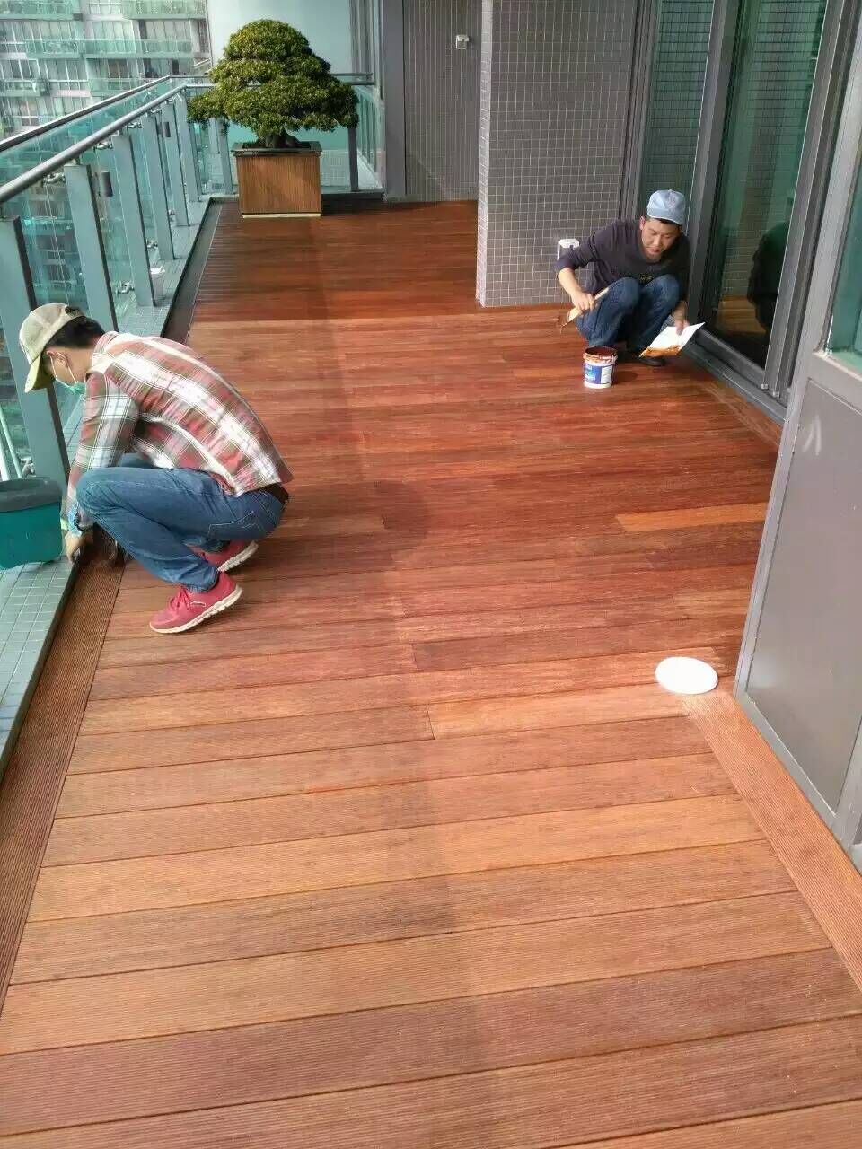 工厂直销户外地板菠萝格高档室外实木地板600*200