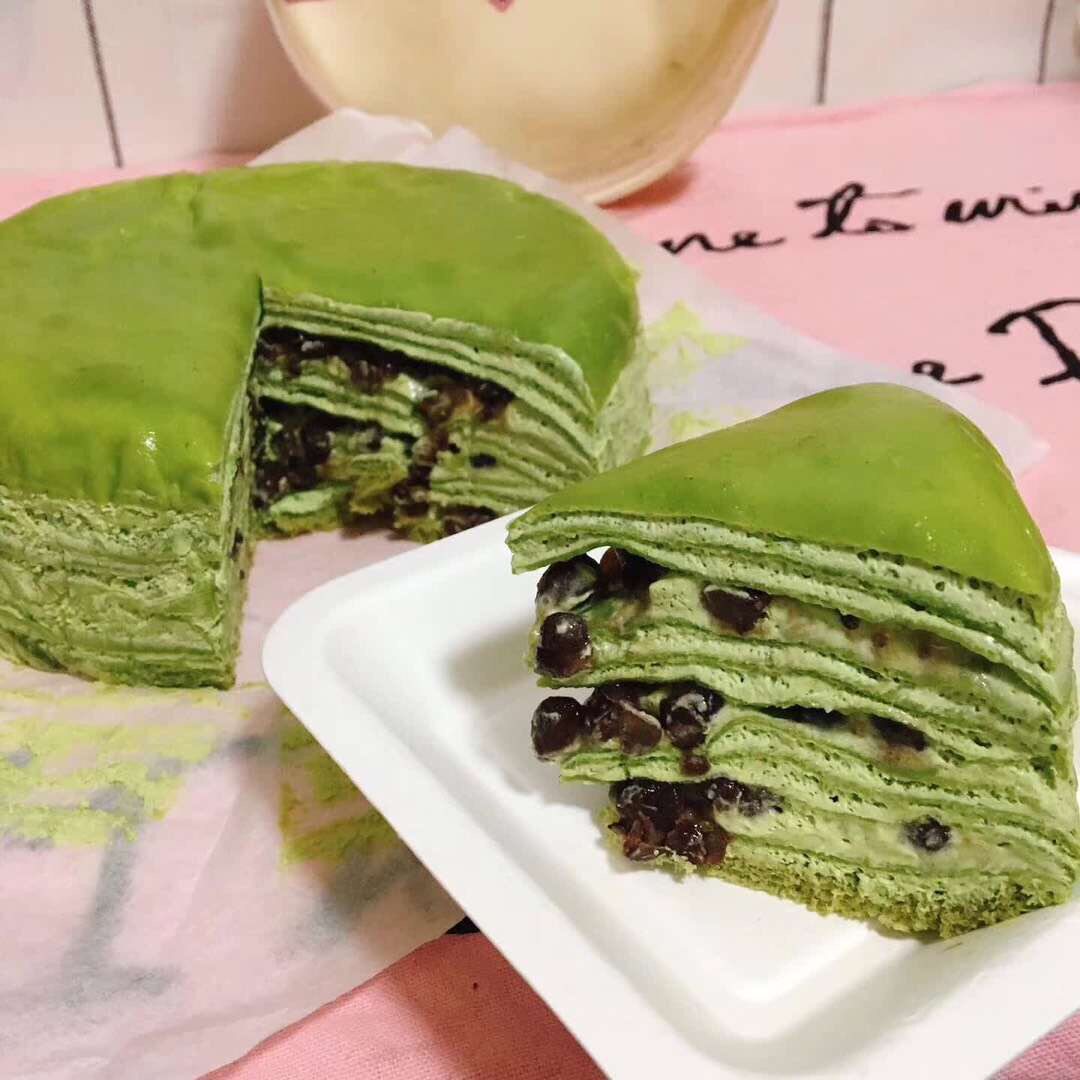 抹茶蜜豆_焙尔妈妈抹茶蜜豆抹茶奥利奥千层蛋糕甜品下午茶顺丰包邮
