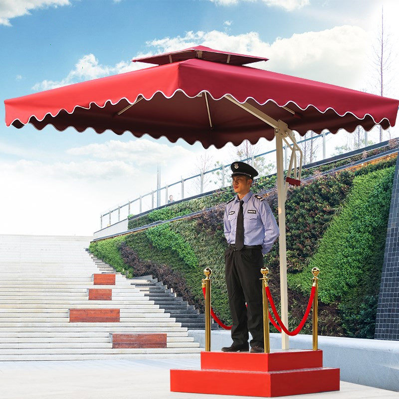 热销保安站岗台遮阳伞
