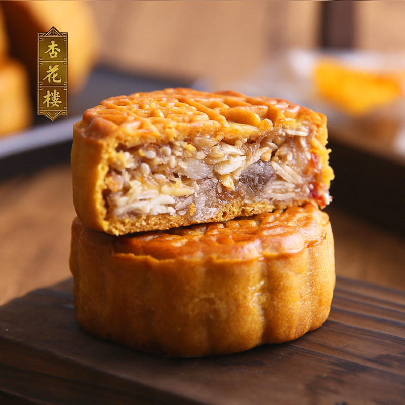 特价五仁月饼_包邮上海点心特产杏花楼五仁月饼100g*5袋广式老式散装