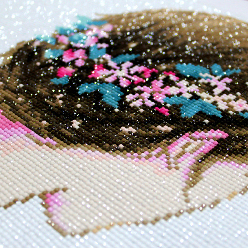 套手工活定制十字绣棉布画家感相框立体立体绣珠绣房间刺绣