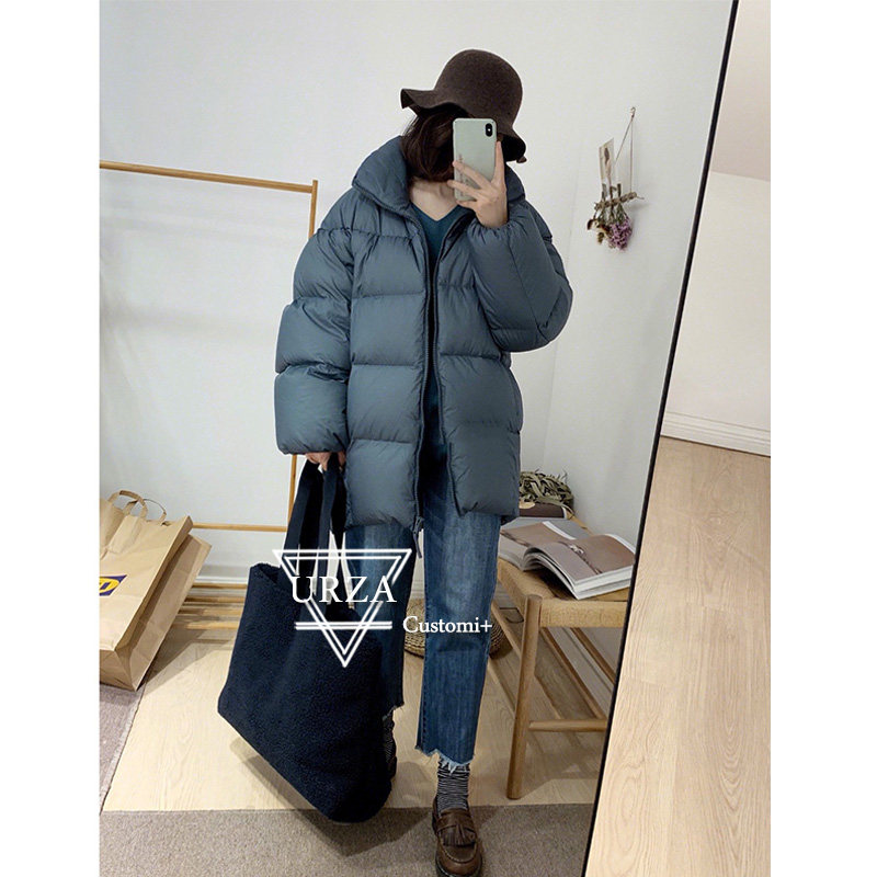 &za女装冬新款 宽松茧形中长款保暖面包服羽绒服加厚外套412724优惠券