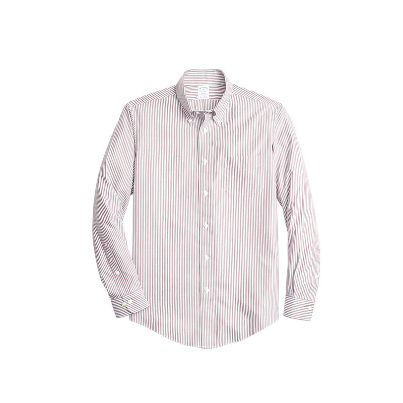 brooks brothers/布克兄弟免烫常规版条纹休闲衬衫1000040329