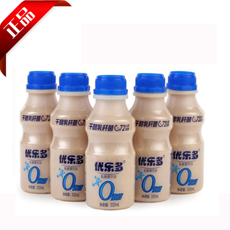 完达山益生元400_优乐多乳酸菌饮品a 益生元332ml 乳酸菌12瓶整箱优惠