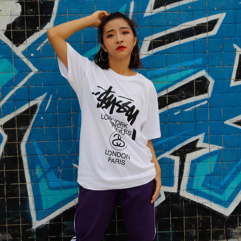 现货 正品 stussy world tour 斯图西 经典世界巡游 短袖t恤情侣